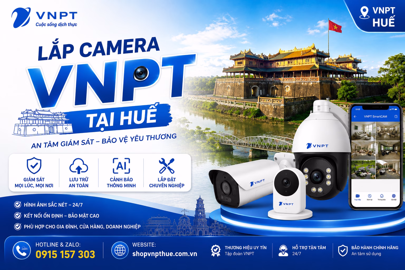 Lắp camera VNPT tại Huế