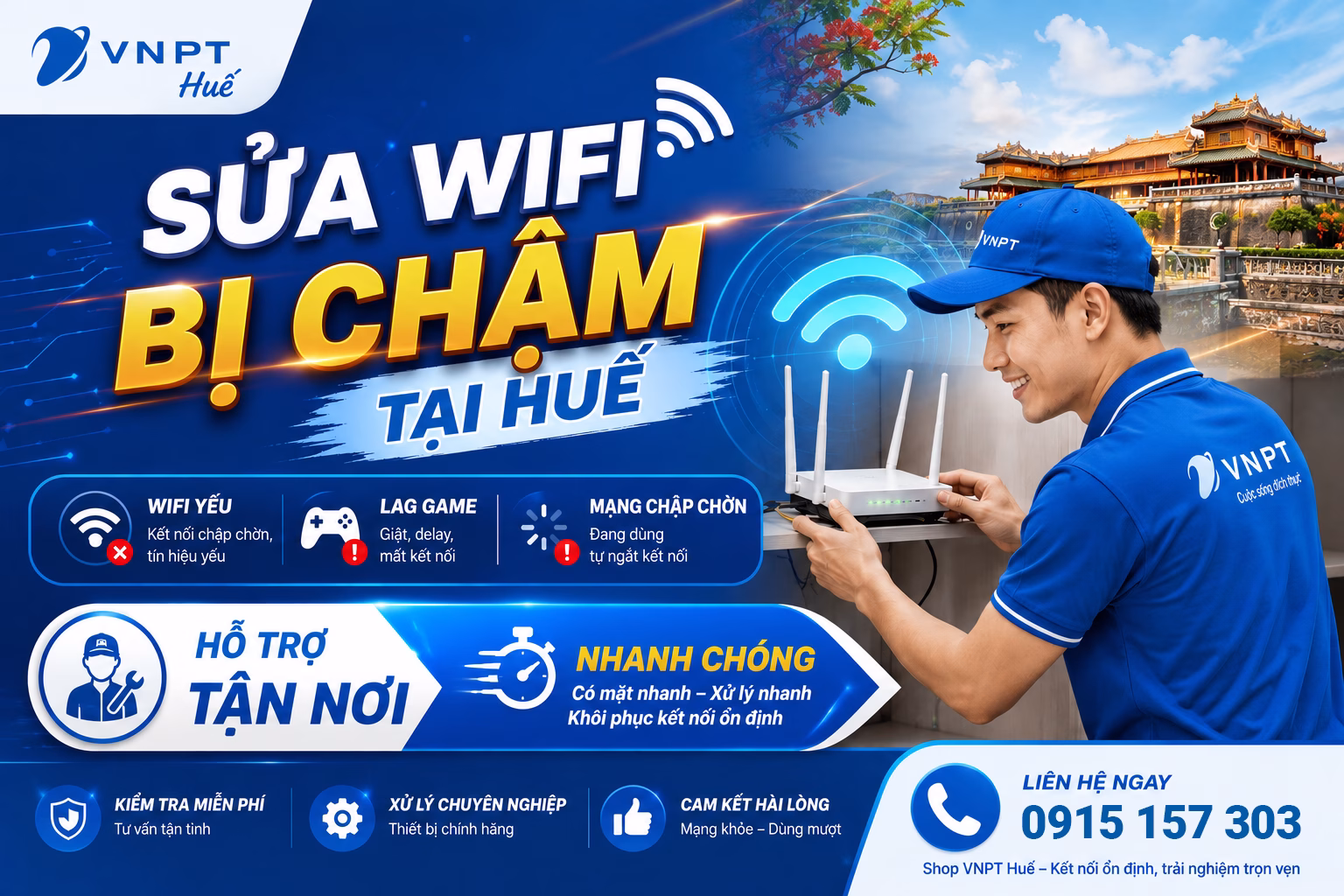 Sửa wifi bị chậm