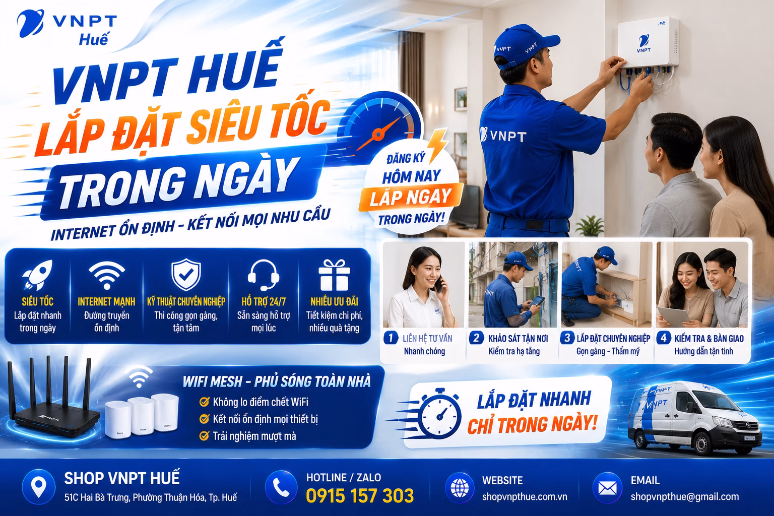 VNPT Huế - Lắp đặt nhanh trong ngày