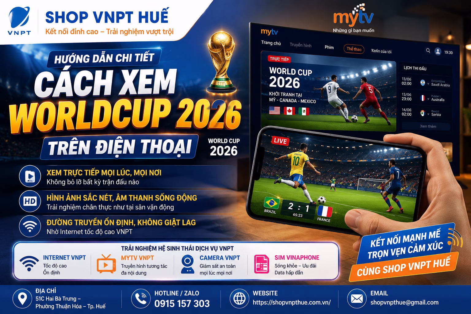 Cách xem Worldcup 2026 trên điện thoại