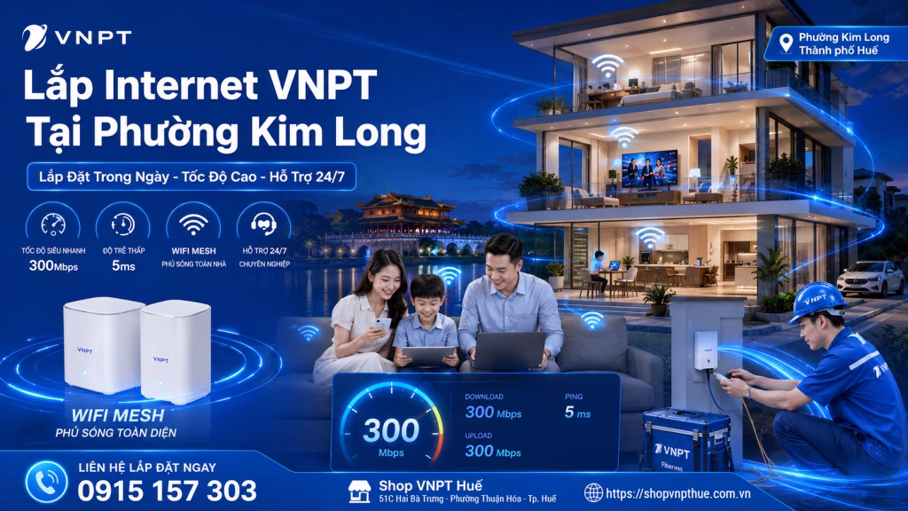 Lắp internet VNPT tại phường Kim Long