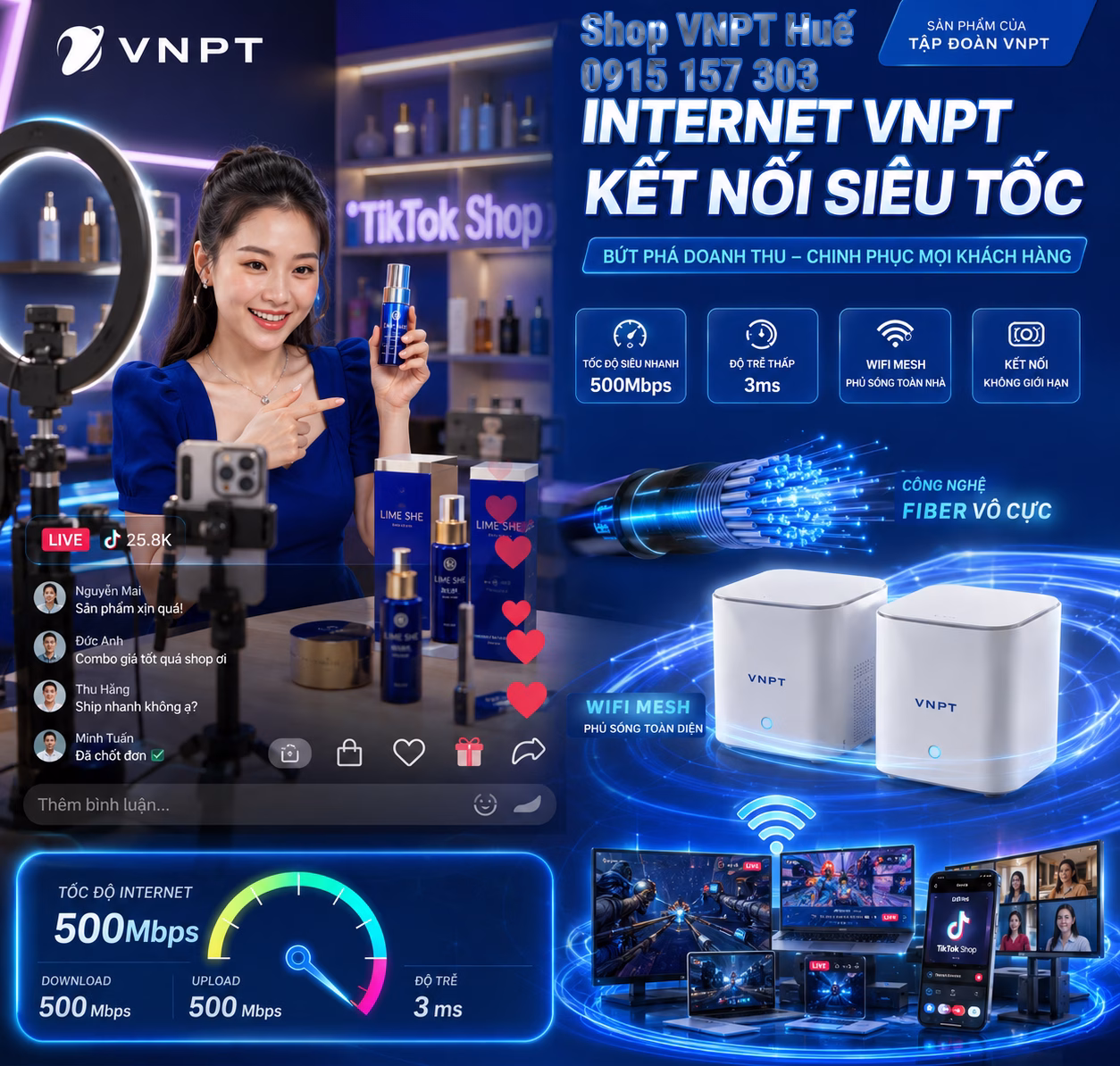 VNPT Huế có hợp livestream không