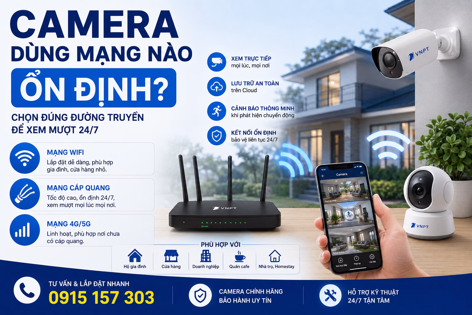 Camera dùng mạng nào ổn định