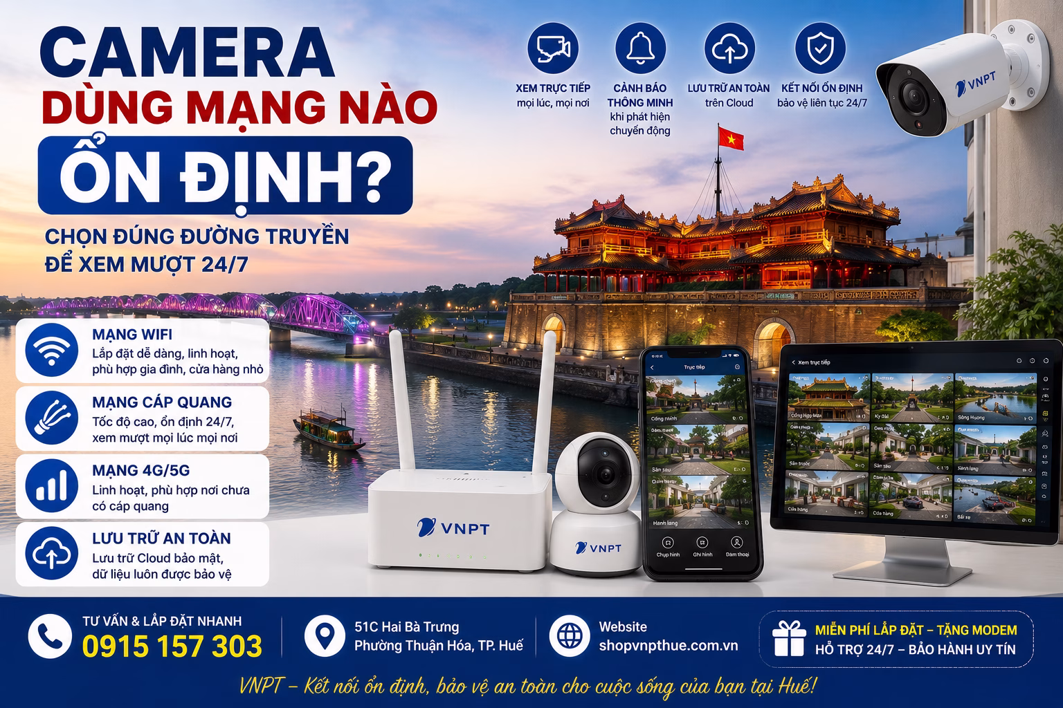 Camera dùng mạng nào ổn định