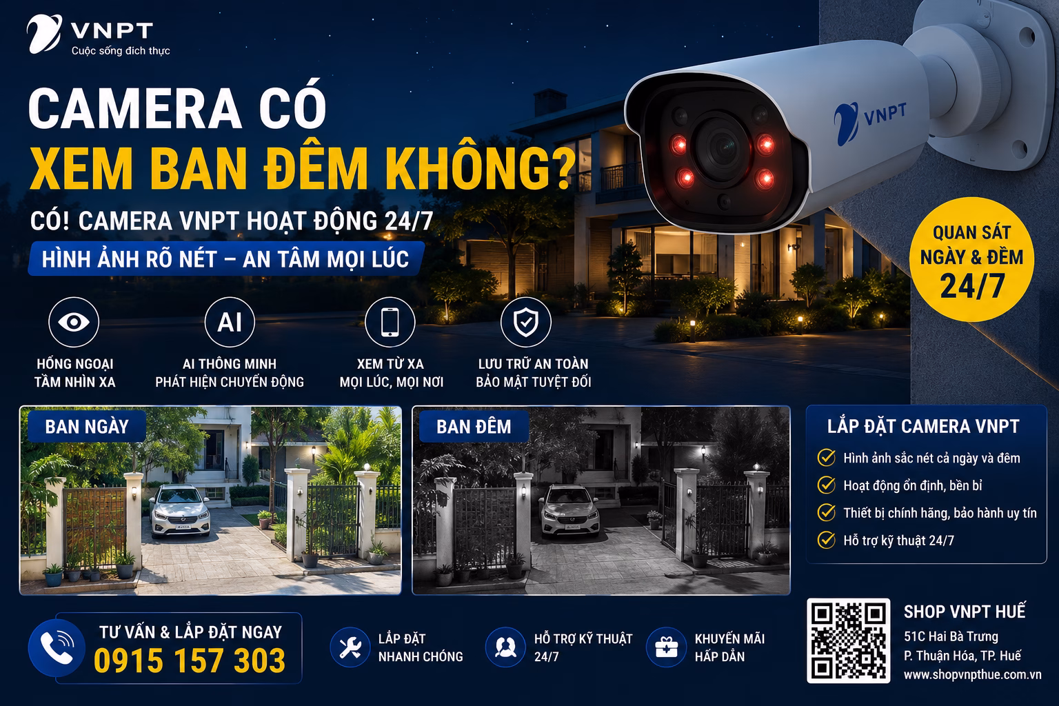 Camera có xem ban đêm không