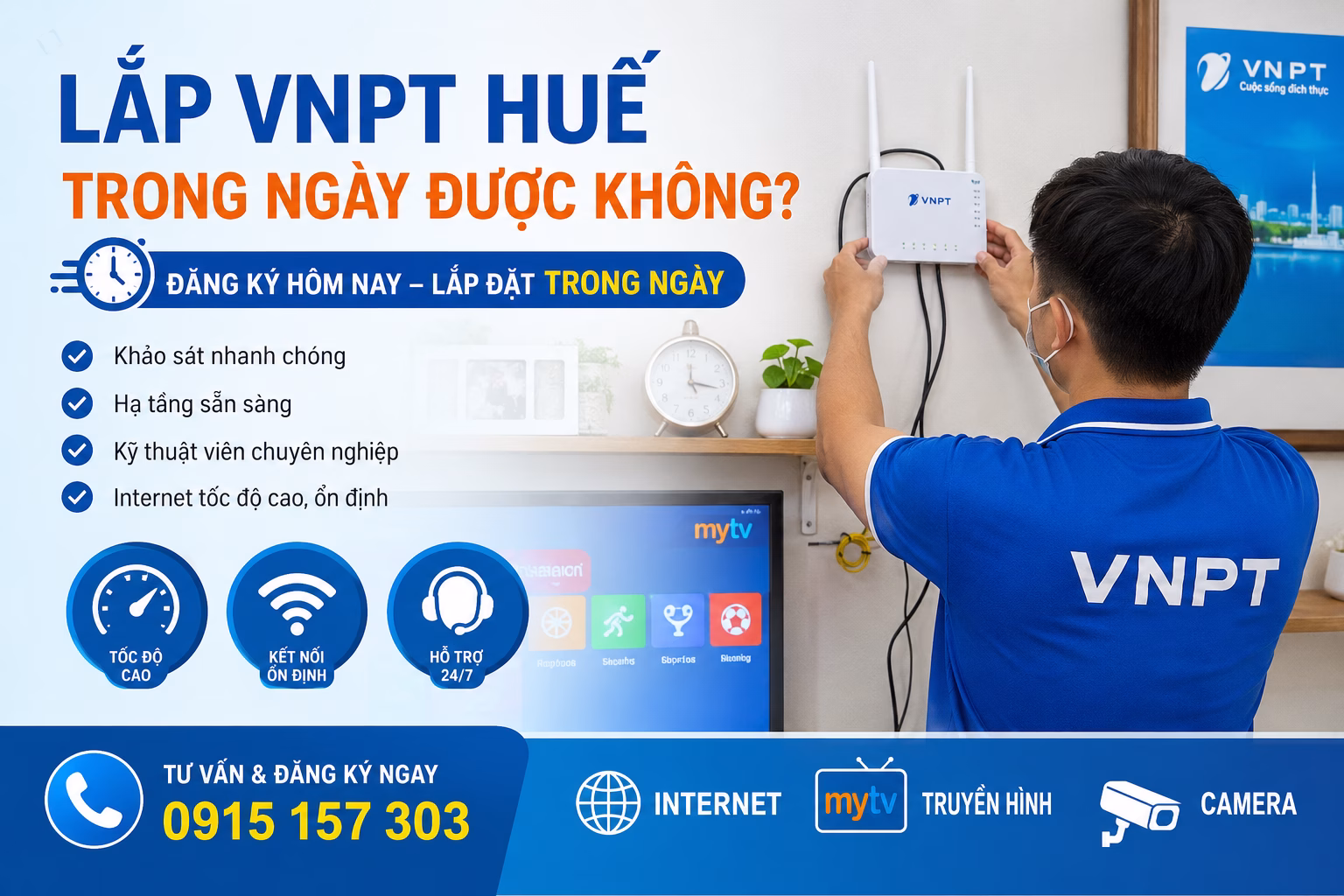 Lắp VNPT Huế trong ngày được không