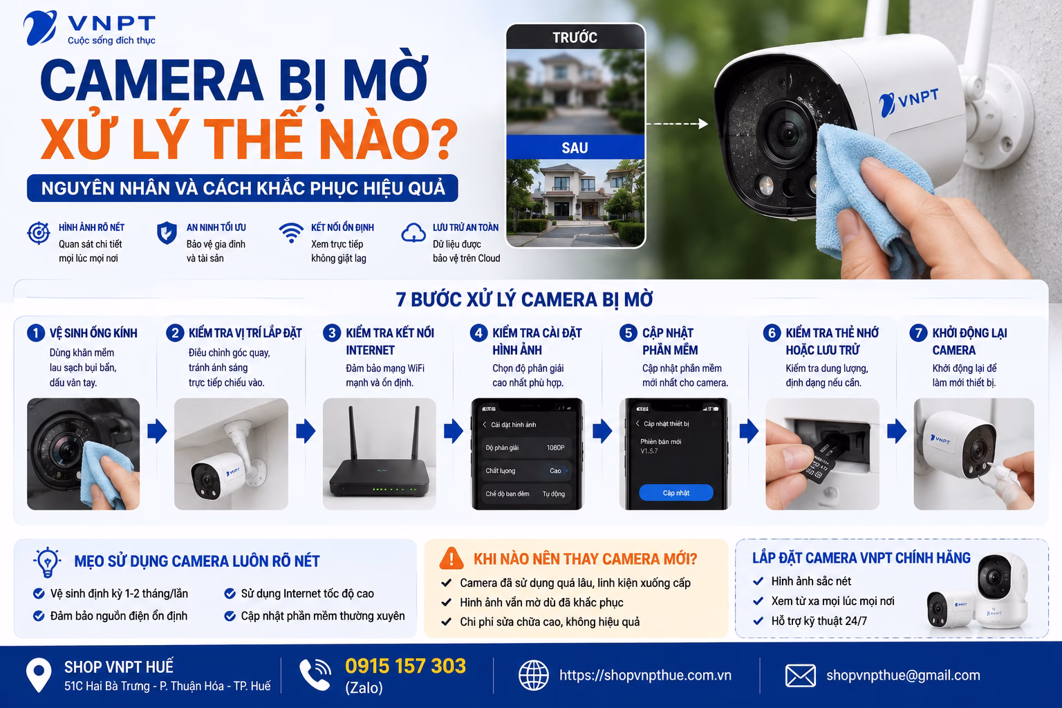Camera bị mờ xử lý thế nào 1