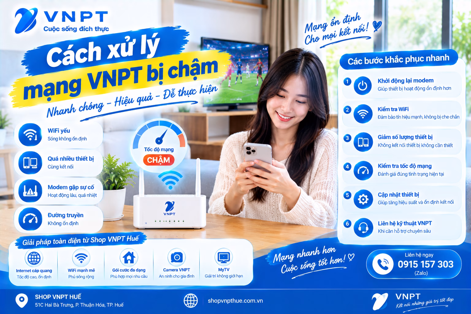 Cách xử lý mạng VNPT bị chậm 1