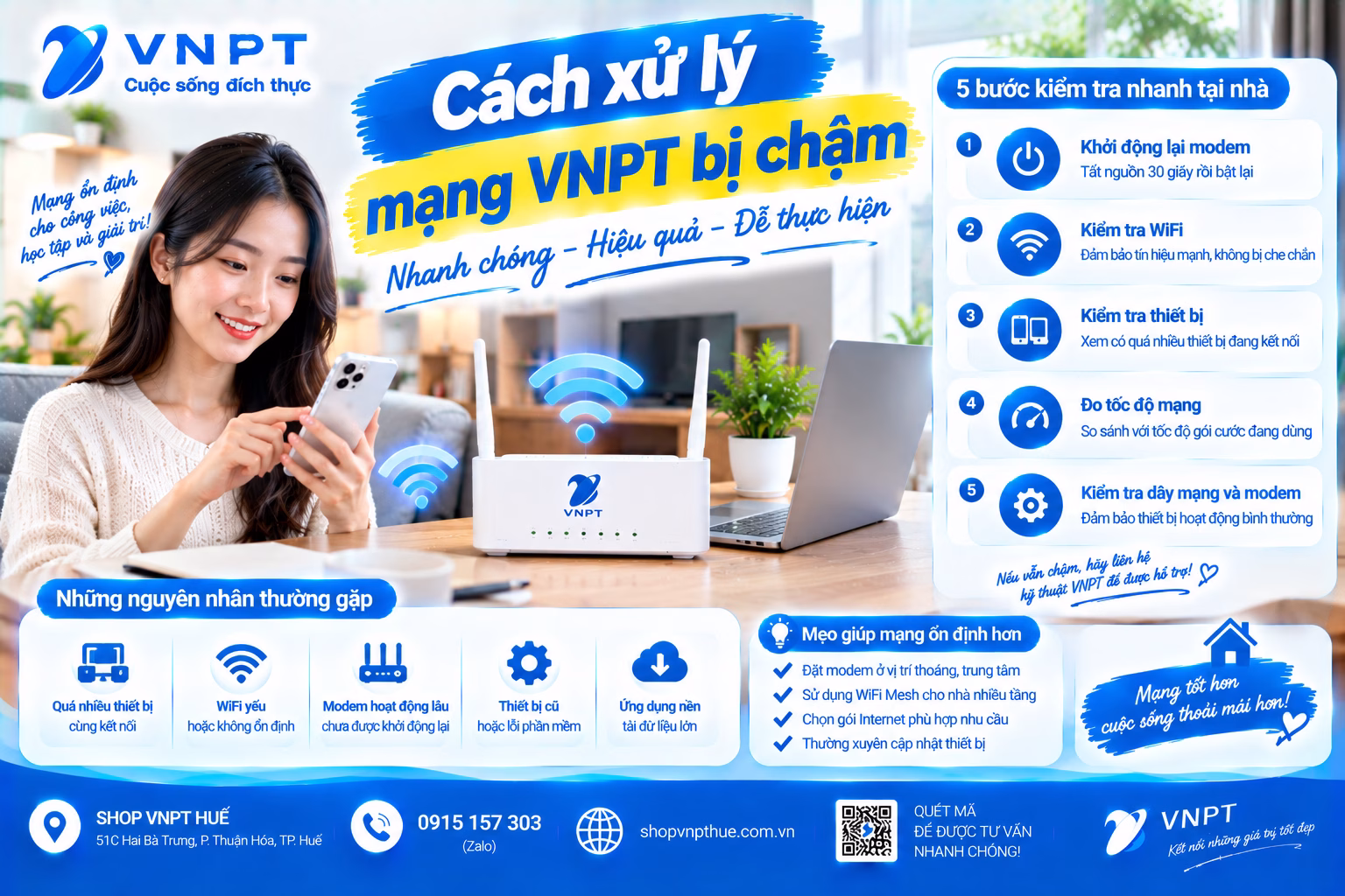 Cách xử lý mạng VNPT bị chậm 2