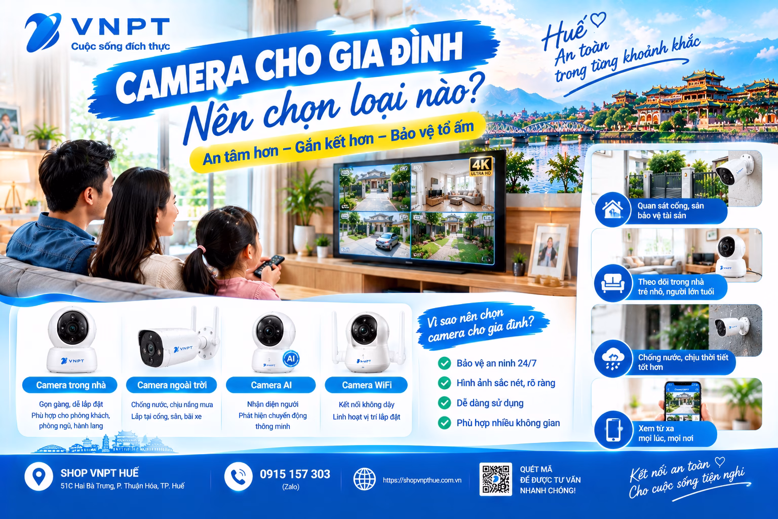 Camera cho gia đình nên chọn 1