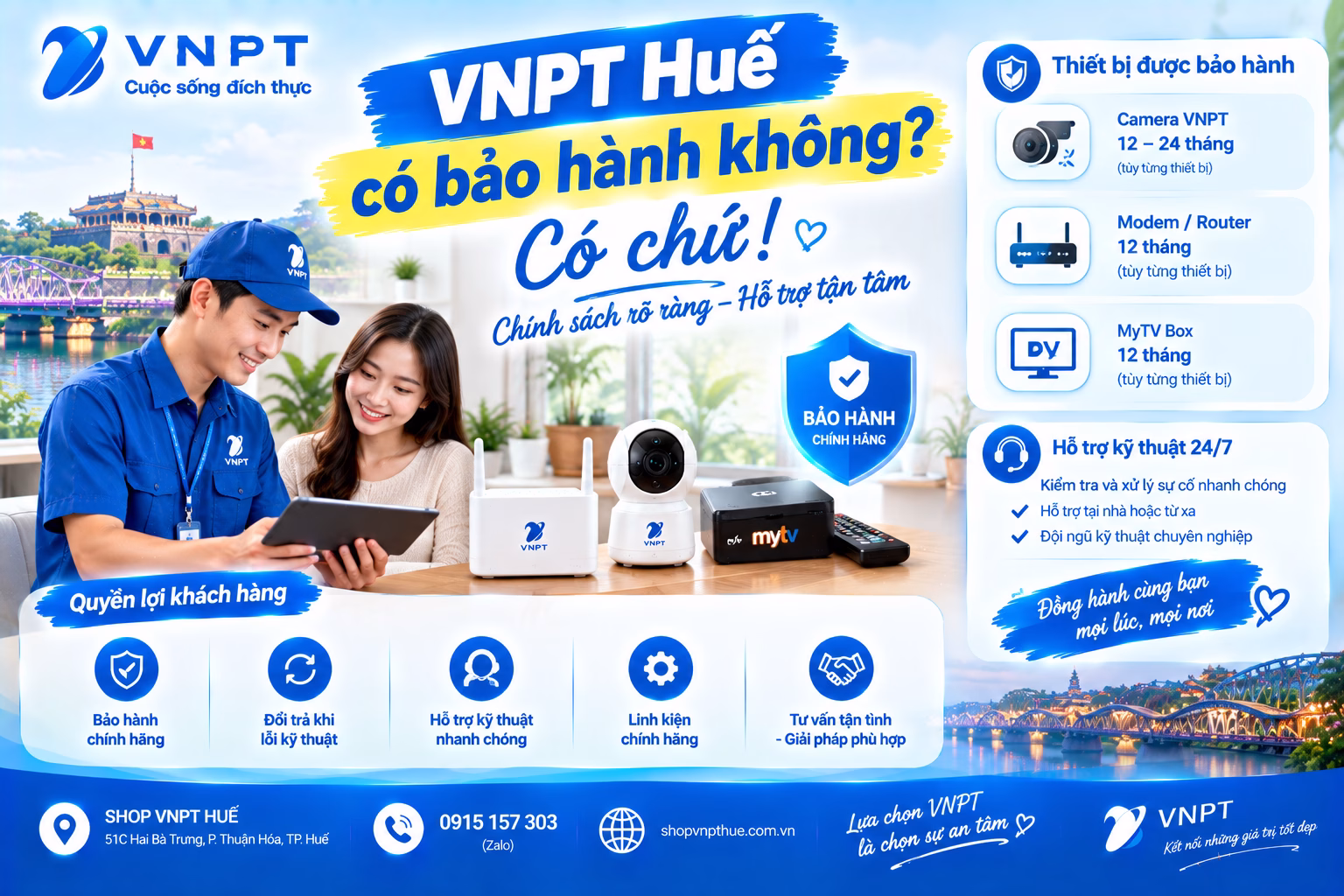 VNPT Huế có bảo hành không 2